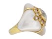 Fred diamond mother of pearl cluster ring berganza hatton garden
