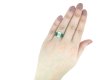 Vintage diamond emerald three stone ring berganza hatton garden