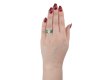 Vintage diamond emerald three stone ring berganza hatton garden