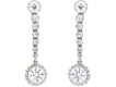 front view antique diamond drop earrings berganza hatton garden