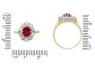 Antique Burmese ruby diamond coronet cluster ring hatton garden