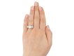 Edwardian diamond three stone ring, circa 1905. Hatton Garden