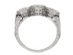 back view antique Marcus Co three diamond ring berganza hatton garden
