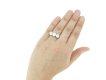 hand view antique Marcus Co three diamond ring berganza hatton garden