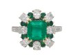 Vintage emerald and diamond cluster ring berganza hatton garden