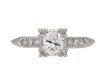 front view antique diamond engagement ring hatton garden berganza