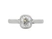 Cushion shape old mine solitaire diamond ring hatton garden