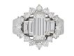 front view Vintage diamond cluste