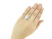 hand veiw Vintage diamond cluster ring, circa 1970.  
