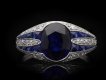 Art Deco sapphire and diamond ring, circa 1925.