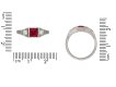 Art Deco Burmese ruby diamond three stone ring berganza hatton garden