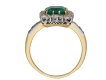 Colombian emerald and diamond cluster ring berganza hatton garden