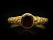 Early gold ring set with garnet hatton garden berganza