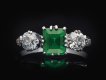 Emerald and diamond three stone ring, circa 1920 hatton garden