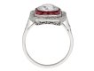 Antique ruby and diamond cluster ring, berganza hatton garden