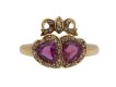 Victorian garnet diamond double heart ring berganza hatton garden