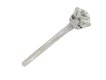 side view Solitaire old mine diamond ring with baguette shoulders