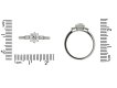 size view Solitaire old mine diamond ring with baguette shoulders