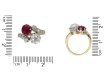 Ruby and diamond cross over ring berganza hatton garden