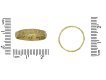 size view Gold posy ring with carved detailing, 'It is my love'