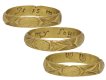 multi view Gold posy ring with carved detailing, 'It is my love'