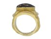  Early gold ring set with ancient mosaic glass hatton garden