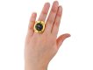  Early gold ring set with ancient mosaic glass hatton garden