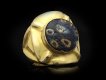  Early gold ring set with ancient mosaic glass hatton garden