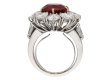 Vintage ruby diamond coronet cluster ring berganza hatton garden