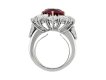 Vintage ruby diamond coronet cluster ring berganza hatton garden