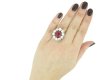 Vintage ruby diamond coronet cluster ring berganza hatton garden