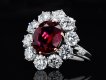 Vintage ruby diamond coronet cluster ring berganza hatton garden