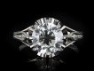 Art Deco flanked solitaire diamond ring hatton garden