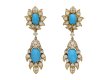 Vintage turquoise and diamond earrings berganza hatton garden