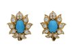 Vintage turquoise and diamond earrings berganza hatton garden