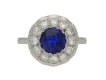 Ceylon sapphirediamond cluster ring berganza hatton garden