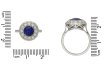 Ceylon sapphirediamond cluster ring berganza hatton garden