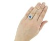 Ceylon sapphirediamond cluster ring berganza hatton garden