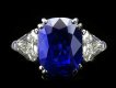 Royal Blue Burmese sapphire and diamond ring, circa 1960.