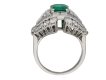 Colombian emerald and diamond cluster ring berganza hatton garden
