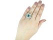 Colombian emerald and diamond cluster ring berganza hatton garden
