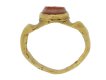 back view Ancient Roman gold ring with agate intaglio of Minerva