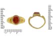 size view Ancient Roman gold ring with agate intaglio of Minerva