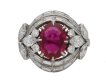 Burmese ruby and diamond cluster ring berganza hatton garden