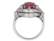 Burmese ruby and diamond cluster ring berganza hatton garden