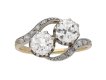 Antique diamond cross over ring berganza hatton garden