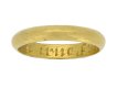front view gold posy ring berganza hatton garden 