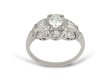 Diamond cluster ring, American, circa 1950.