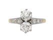 Antique diamond two stone engagement ring berganza hatton garden