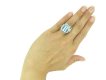 Vintage aquamarine and diamond ring berganza hatton garden